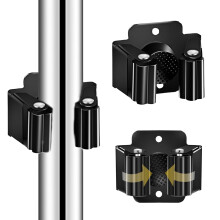 Heavy-Duty Stainless Steel Broom Holder – Wall Mounted, Multi-Purpose Organizer for Cleaning, Gardening & Sports Gear – Anti-Slip, Space-Saving