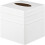 Witte metalen vierkante tissueboxhoes 1