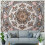 Mandala-Wandteppich, Boho-Stil, rosa Blumenmuster 4