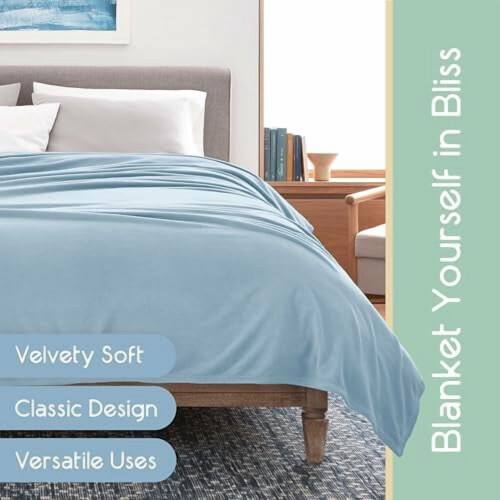 Κουβέρτα Microfleece King Size – Υπερμαλακή, Ελαφριά, για όλες τις εποχές, για κρεβάτι, 1