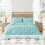 Aqua Blue Queen Comforter Set Boho Pintuck 3-Piece 2