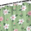 Cortina de chuveiro com estampa floral, 91 x 183 cm (36 x 72 polegadas), com 12 ganchos. 3