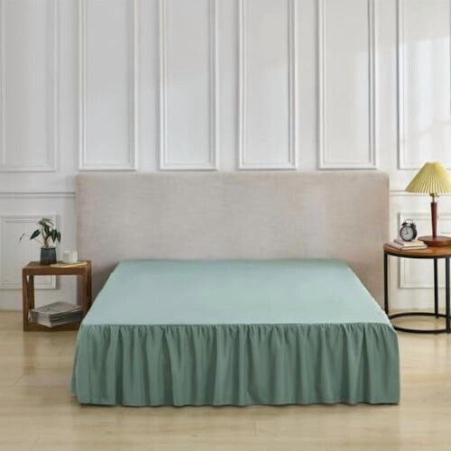 Jupe de lit dortoir taille double avec plateforme et volants 1