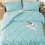 Aqua Blue Queen Comforter Set Boho Pintuck 3-Piece 5