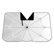 Pare-soleil de pare-brise avec rainure en V, visière de protection solaire, protection contre la chaleur, et pochette de rangement incluse.