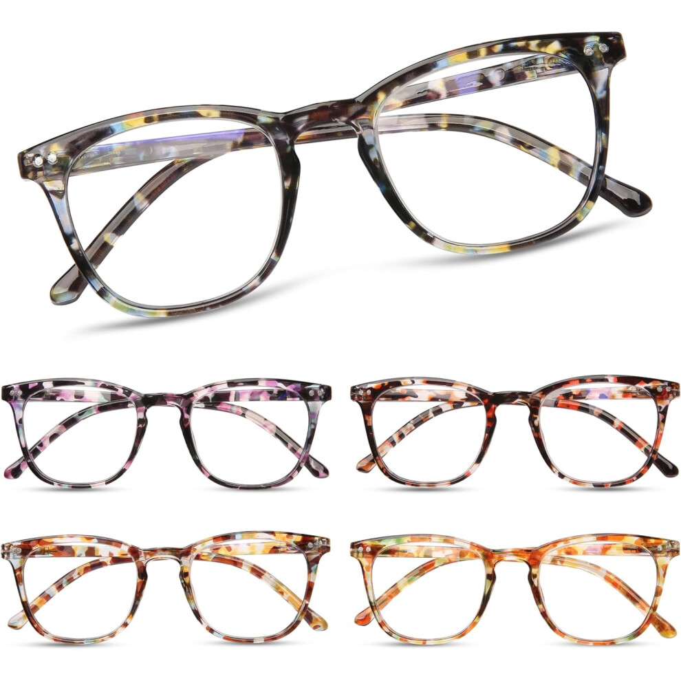 Blue/Light Reading Glasses For Women, Readers For Women, Fashion Pattern Print Computer Eyeglasses, Cheaters