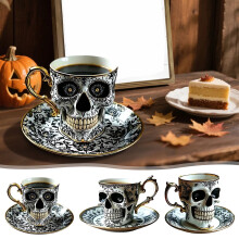 Dekoracje na Halloween, Dekoracje na Halloween, Dekoracje na Halloween do wnętrz, Dekoracje na Halloween do wnętrz, Kubek do kawy z czaszką,