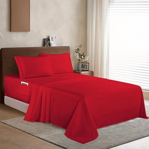 Ensemble de draps en microfibre 4 pièces 1
