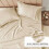 Σετ σεντόνια σατέν King Size – 4 τεμάχια σεντόνια Silky Luxury Champagne, μαλακά μικροΐνες, 1 με 2