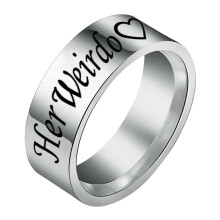 Liefdesringen van titaniumstaal, trouwringen voor vrouwen, ringen voor mannen, gladde ringen, geometrische ringen, maat 6-13
