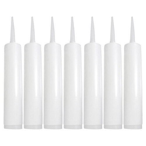 Empty Sealant Bottle White 7 pcs 33x4.8x4.8 cm