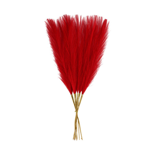 Künstliche Pampasgrasstängel – Rot, samtig, 45 cm 1