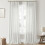 Linen Blend Curtains 52x63 in, 2 Panels, Off-White 1