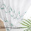 White leaf sheer curtains with embroidered leaves, 38 x 63 3