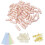100 mini flacons à messages en forme de pilule, en plastique transparent 2