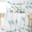 White leaf sheer curtains with embroidered leaves, 38 x 63 6