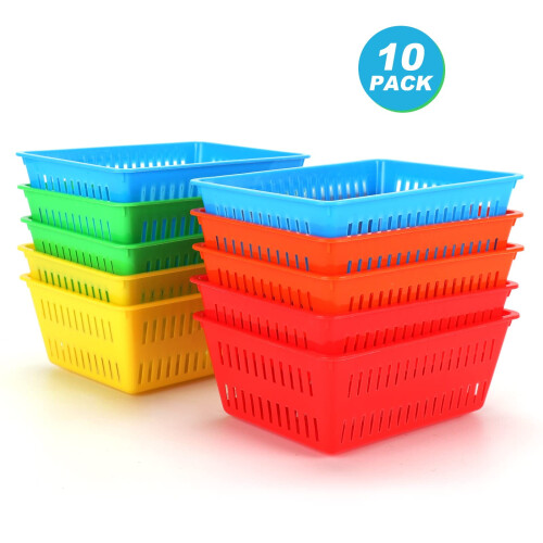 Coșuri de depozitare mini, 10 buc., din plastic ABS, 15,4 cm lungime 2