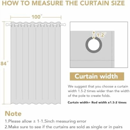 Blackout Patio Curtain Panel 100x108 in Light Sage 2