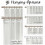 Linen Blend Curtains 52x63 in, 2 Panels, Off-White 4