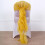 BalsaCircle6Mustard Yellow Premium Solid Curly Chiffon Chair Sashes Slipcovers 2