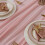 Chemin de table en mousseline rose clair 30 x 300 cm 4