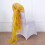 BalsaCircle6Mustard Yellow Premium Solid Curly Chiffon Chair Sashes Slipcovers 5