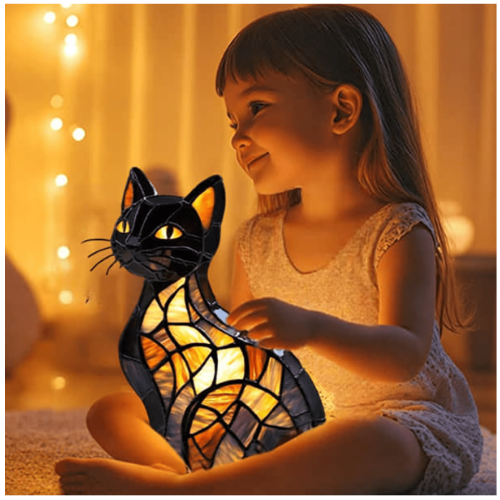 Shih Tzu LED Stained Glass Table Lamp 1