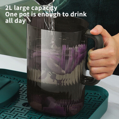Πλαστική κανάτα 0,5Gal/2L με καπάκι για ζεστά/κρύα ροφήματα, λεμονάδα, χυμό, παγωμένο 2