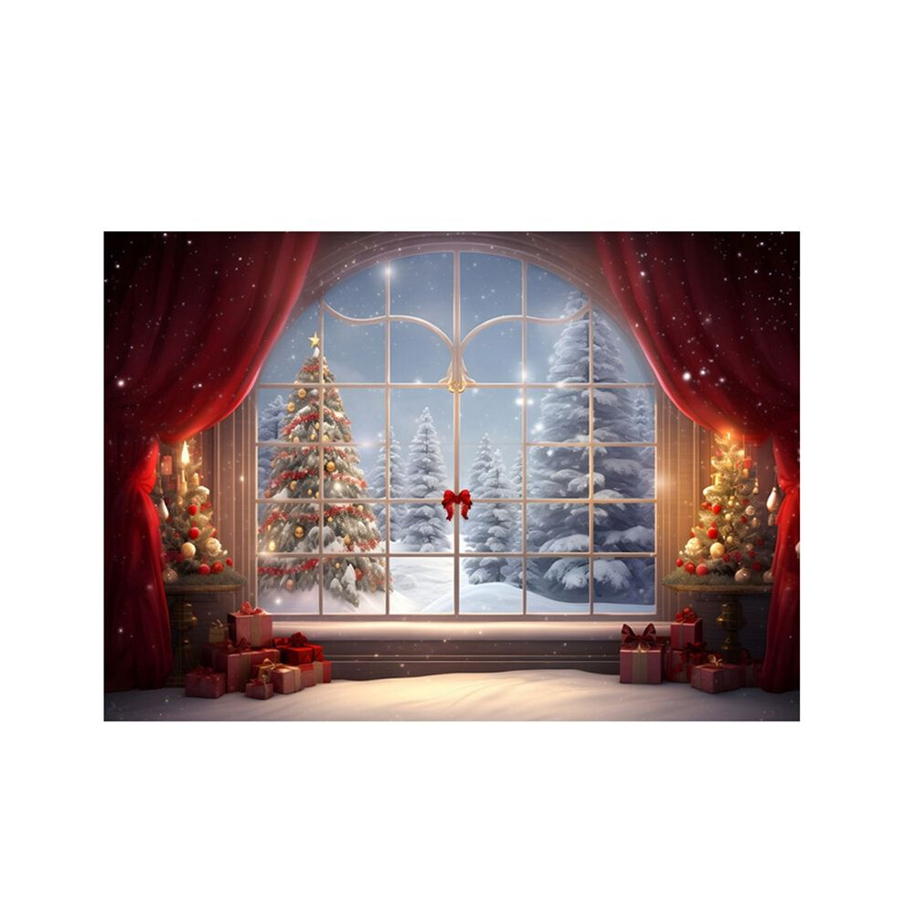 210X150cm Christmas Background Cloth Christmas Window Children Photo Studio Photo Photography Backdrops,H 6032562154734