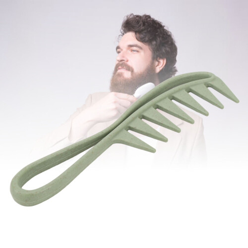 10PCS Shark Teeth Hair Comb, Wheat Straw, WideTooth 2