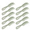 10PCS Shark Teeth Hair Comb, Wheat Straw, WideTooth 2