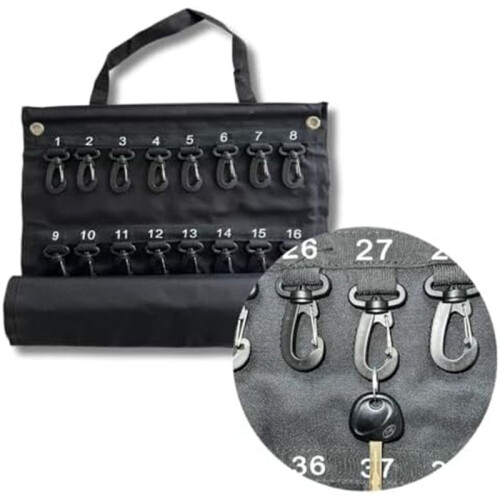 Versatile Roll- Key Storage Box,  Portable Storage Box, Holds 40 Keys, Security Hook, for Home Office 2