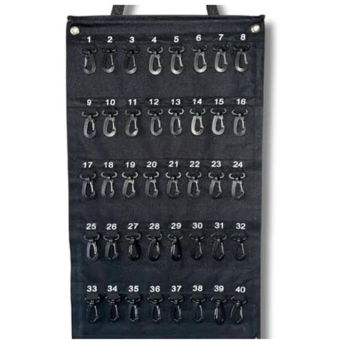 Versatile Roll- Key Storage Box,  Portable Storage Box, Holds 40 Keys, Security Hook, for Home Office 1