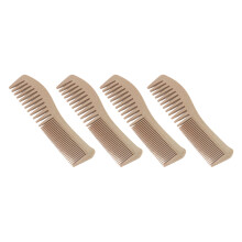 Fine Wide Tooth Wheat Straw Comb Set - 10 Pcs