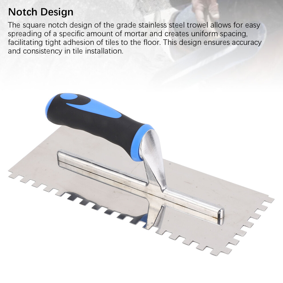 8mm Notch Trowel Ergonomic Handle