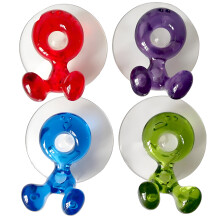 Support de rasoir à ventouses en 4 pièces pour murs de salle de bain