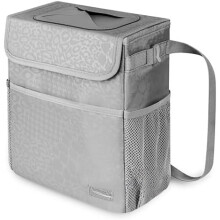 Poubelle de voiture à motif léopard, 7,6 litres, étanche et pliable