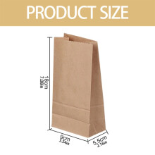 50 bolsas de papel kraft biodegradables para sándwiches – Aptas para galletas y sándwiches