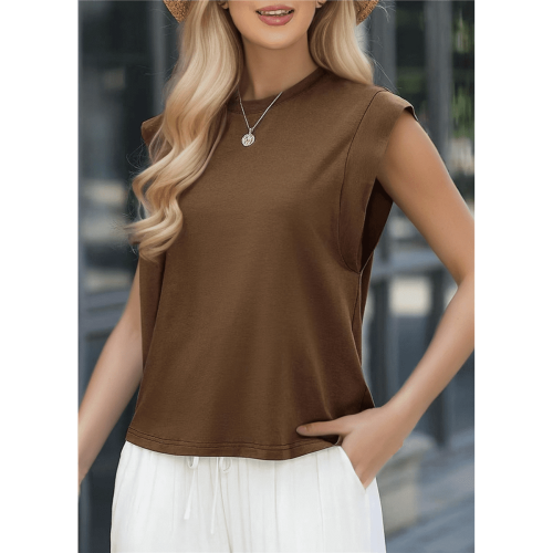 Dam Sommar Casual Linne Kaffe M 2