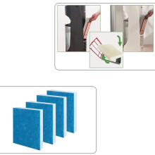 4er-Pack Dochtfilter T für Honeywell Top Fill Tower Luftbefeuchter HFT600, verbesserter HFT600 Ersatzfilter T mit blauem Vorfilter (Blau)