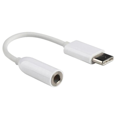 USB Type C til AUX3.5mm Kabel - Høretelefonadapterkabel USB-C Android Hvid G0X0