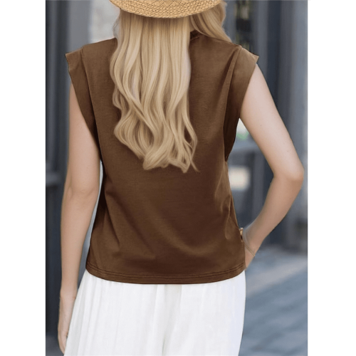 Dam Sommar Casual Linne Kaffe M 1