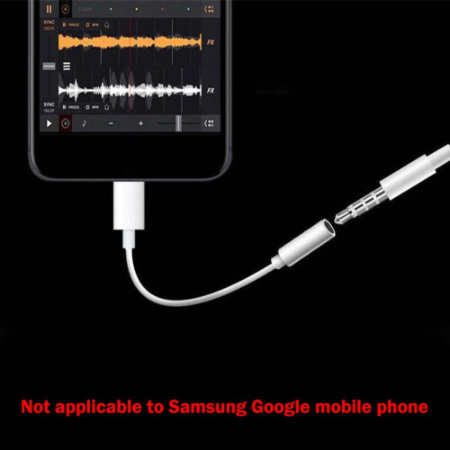 USB Type C til AUX3.5mm Kabel - Høretelefonadapterkabel USB-C Android Hvid G0X0 2