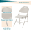 Chaises pliantes robustes en lin avec coussins, lot de 2 3