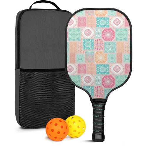 Σετ ρακέτες Pickleball με 2 μπάλες και τσάντα – Ρακέτες από fiberglass με λουλούδια,