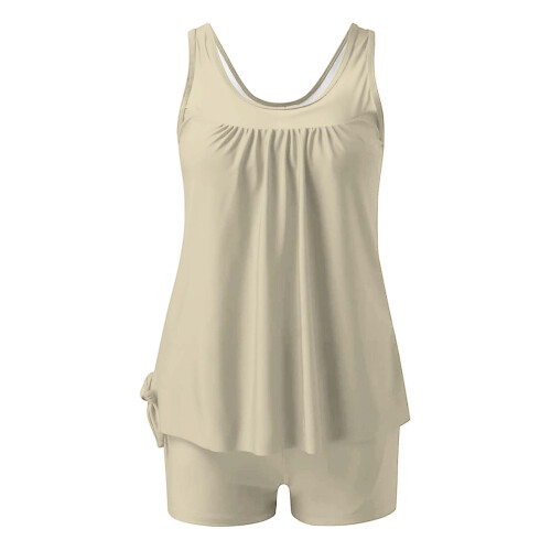 Μαγιό Tankini για γυναίκες, Μαγιό δύο τεμαχίων με γραφικά, αμάνικο τοπ με σορτς για 1