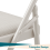 Chaises pliantes robustes en lin avec coussins, lot de 2 4