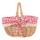 KALLORY1 Conjunto Mini Cesta de Piquenique Xadrez Vermelha para Mulheres 10,22 x 8,45 x 5,50 polegadas 4
