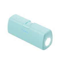 Linterna portátil y cargador para teléfonos con puerto USB tipo C, carga rápida, batería externa pequeña de 3000 mAh con capacidad de 3 pies.