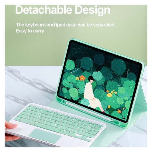 Capa com teclado Bluetooth e mouse compatível com iPad de 10,2 polegadas - Proteção e versatilidade máximas 2